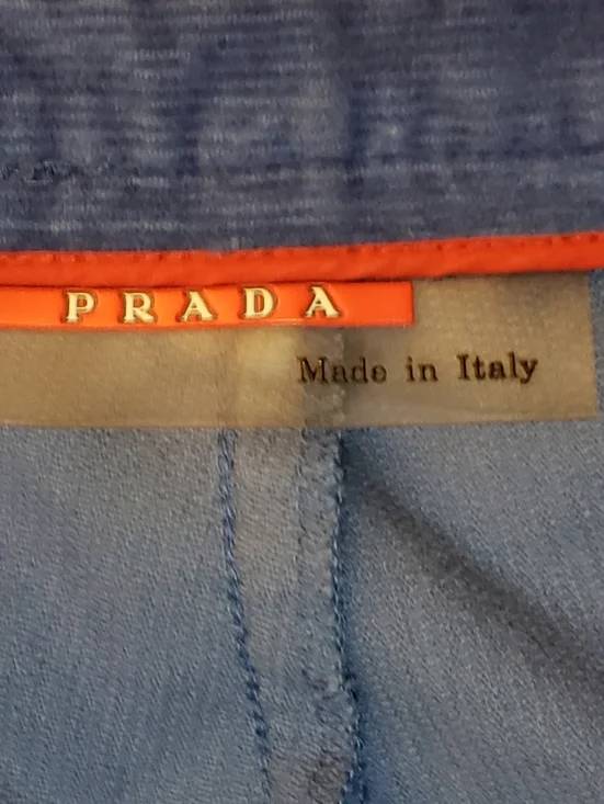PRADA Men's Straight Leg Corduroy Ankle Zip Pants (52|33x29) Blue - Picture 6 of 8